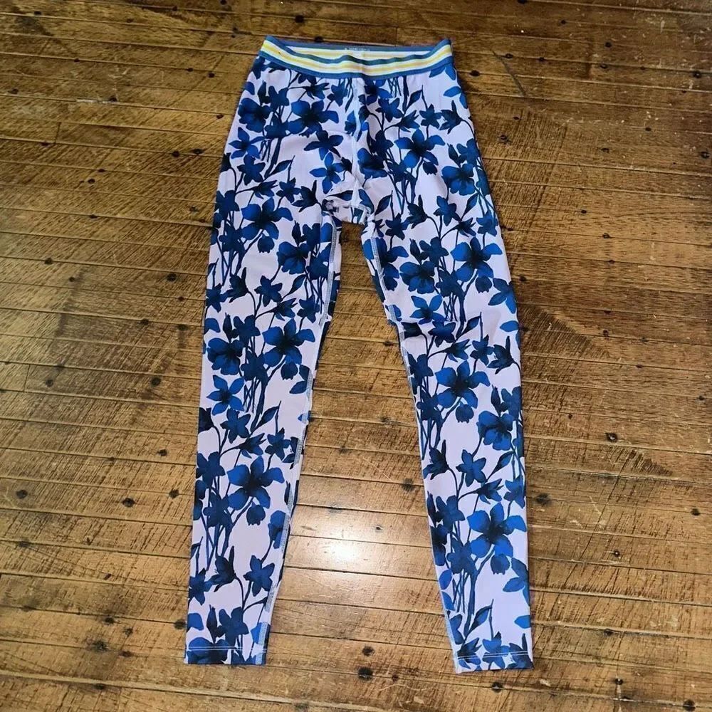 Beyond Yoga x Soul collab purple blue floral S leggings